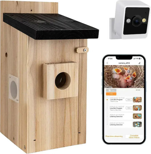Smart Vogelhaus Kamera Regenbean Holz
