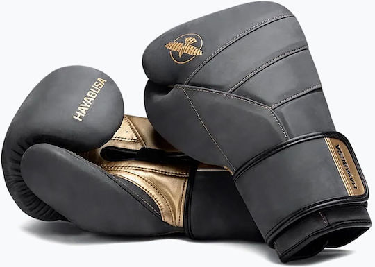 Hayabusa Γάντια Πυγμαχίας Δερμάτινα για Αγώνα Μαύρα
