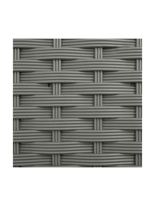 vidaXL Garden Set 3 Plastic Flower Pots Light Grey