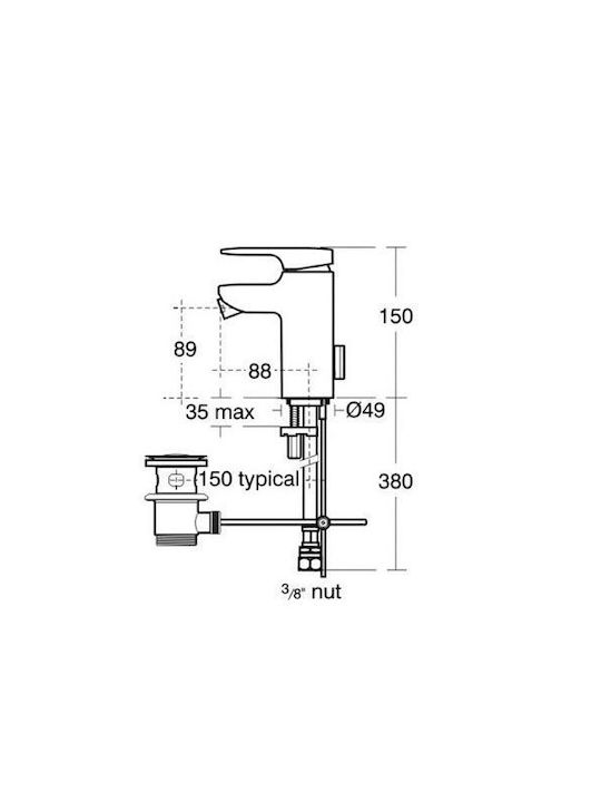 Ideal Standard A3909AA Bidet Faucet Silver