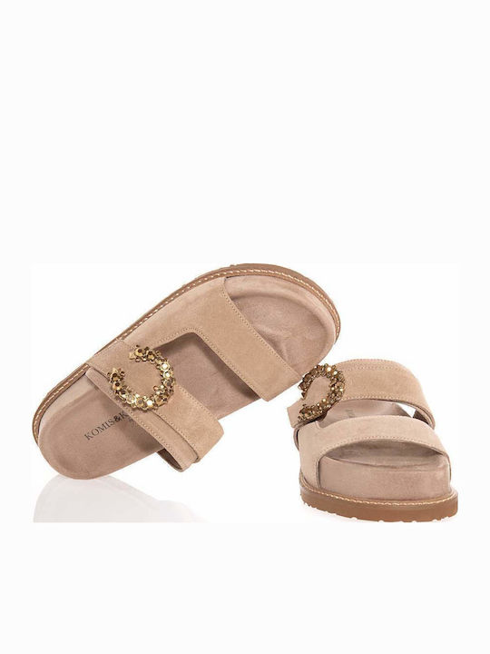 Дамски Сандали Flatforms Тютюнев