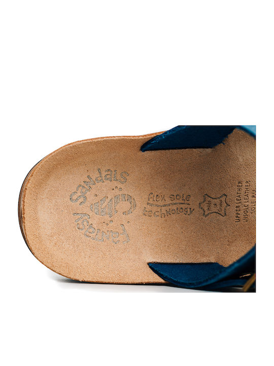Caterina Leather Women's Sandals Blue
