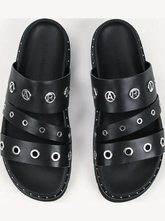 Sandale de damă din piele Negre