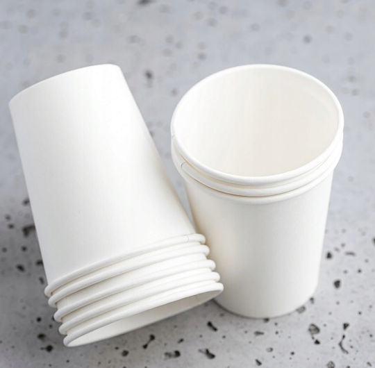 Pol-Mak Biologisch Abbaubares Einweggeschirr Kunststoff Weiß 250ml 20 Stück