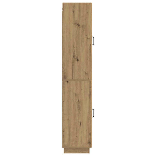 vidaXL Badezimmer-Säulenschrank Wandhängeschrank Eiche