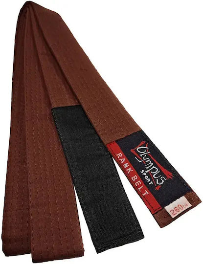 Centură Arte Marțiale Olympus Combat Ju-jitsu Dublu Culoare Maro Negru