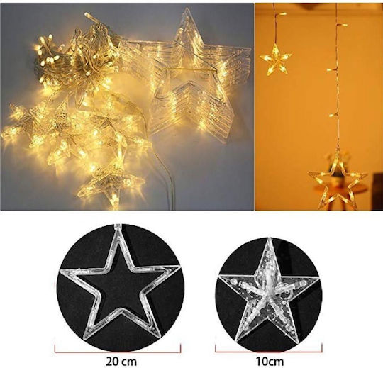 Christmas Waterproof Illuminated Plastic Star Warm White
