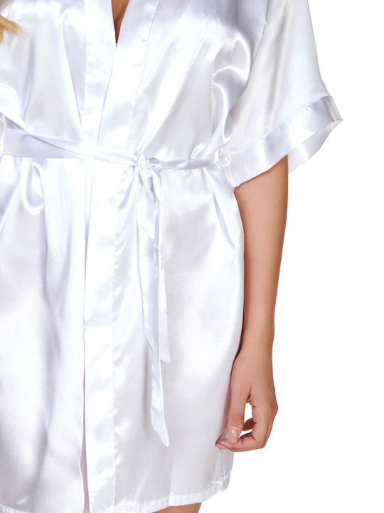 Comfort Καλοκαιρινή Νυφική Γυναικεία Ρόμπα Λευκό Bride