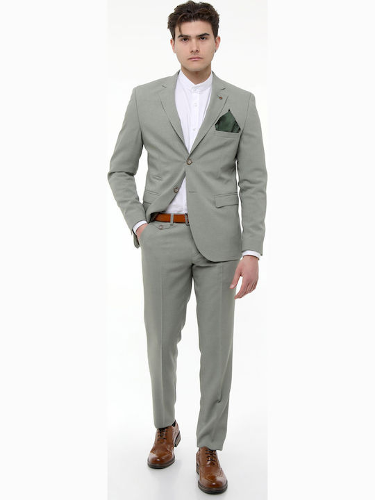 Men's Suit with Slim Fit Olive