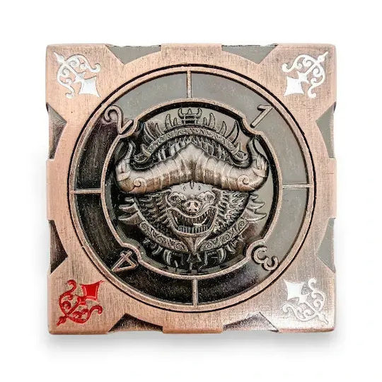 Suegao 7-in-1 Metallic Cube Spinner Dice D4-d20 Tabletop Rpg Copper Bronze