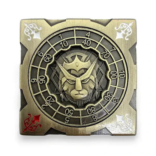Suegao 7-in-1 Metallic Cube Spinner Dice D4-d20 Tabletop Rpg Brass