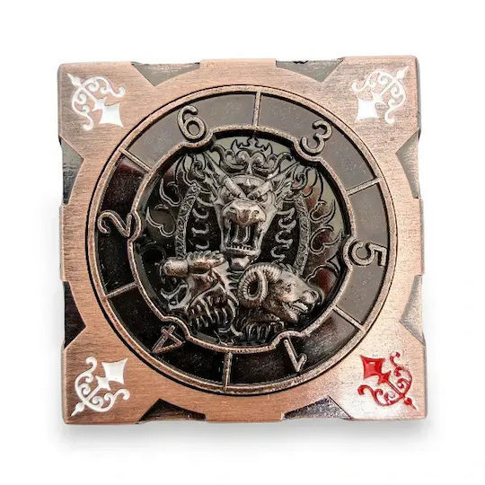 Suegao 7-in-1 Metallic Cube Spinner Dice D4-d20 Tabletop Rpg Copper Bronze