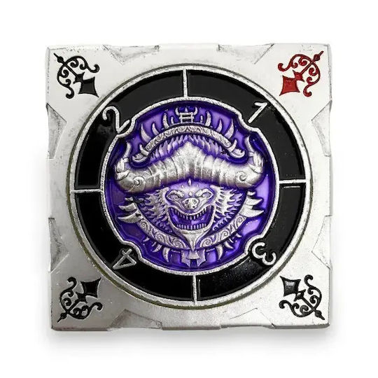 Suegao 7-in-1 Metallic Cube Spinner Dice D4-d20 Tabletop Rpg Silver Purple