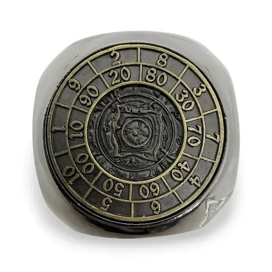 Suegao 7-in-1 Rounded Metallic Cube Spinner Dice D4-d20 Tabletop Rpg Gunsteel