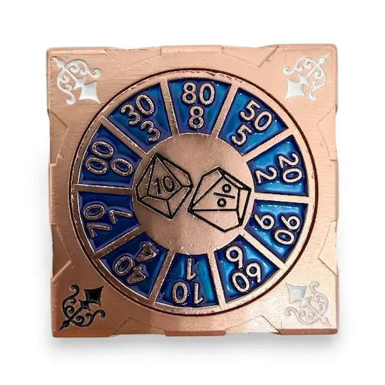 Suegao 7-in-1 Metallic Cube Spinner Dice D4-d20 Tabletop Rpg Copper Blue