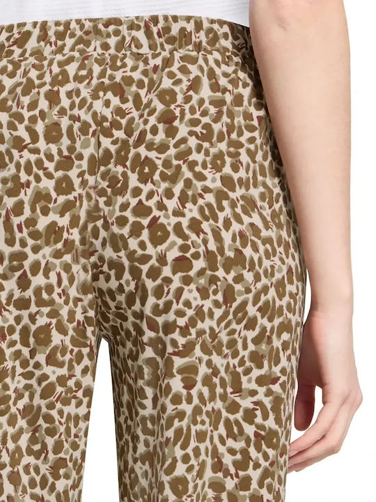 Damen Leinen Pantaloons Leopard Animal Print