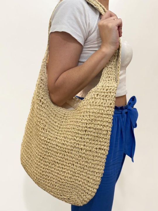 Damentasche Schulter Beige