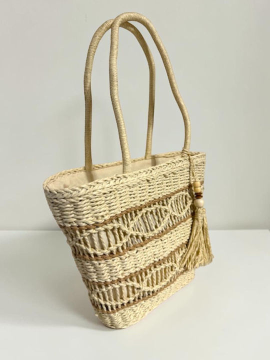 Straw Women's Shoulder Bag Beige