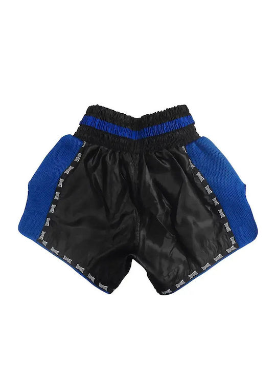Olympus Sport Boxershorts Thai Satin Hybrid Side Split Schwarz Blau