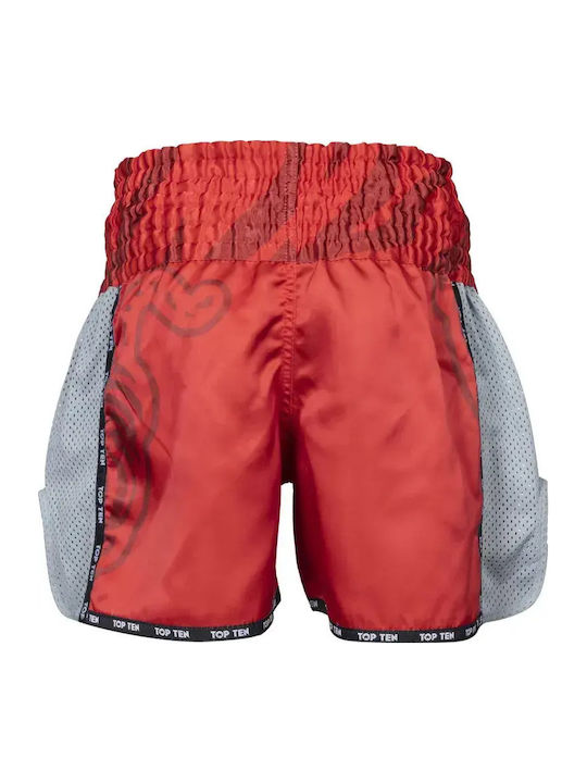 Thai Boxing Shorts Top Ten Patchara Red