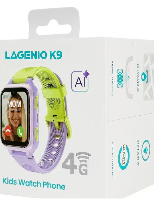 Kinder-Smartwatch 4G Mit GPS Und Kamera Lila