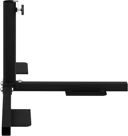 vidaXL Klappbarer Schirmständer Metallisch Schwarz 80x45x31cm