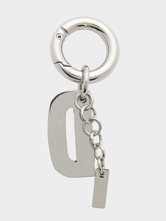 Diesel Charm-d Metal Keyring Charm Crystal D Silver Accessories Female Silver X10874p9132-ha060