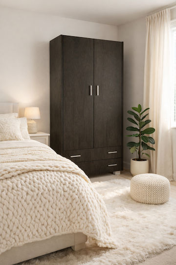 Δίφυλλη Ντουλάπα 105x50x180cm Wenge Δίφυλλη Ντουλάπα 105x50x180cm Wenge