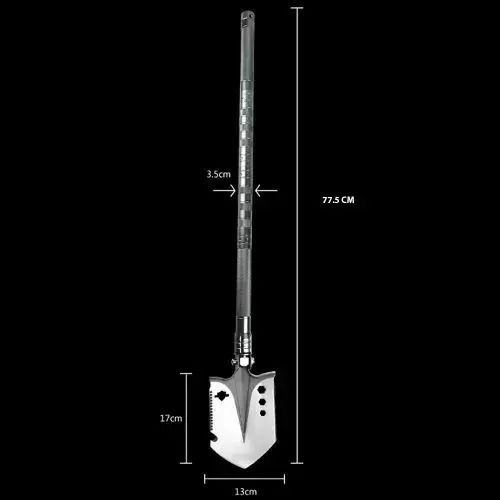 Unealtă Multifuncțională Jup 221092 Lopată Pliabilă Cuțit Tactical Fluier Brichetă Șurubelniță 8 Unelte Neagră
