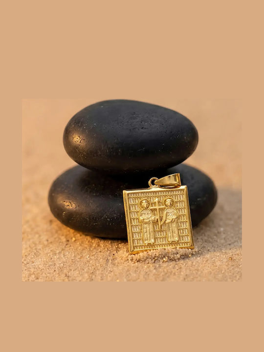 Kinder Amulett Kinder Amulet Doppelseitig aus 14K Gold 056026