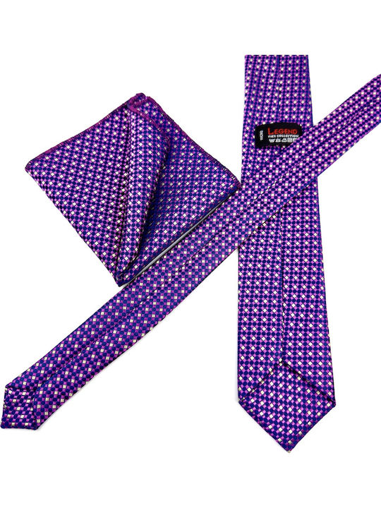 Legend Accessories Legend Accessories Herren Krawatte Mit Gedrucktem Muster In Flieder Farbe
