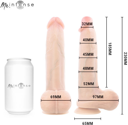 Intense Ρεαλιστικό Dildo με Όρχεις και Βεντούζα Flesh