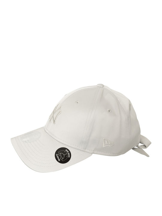 New Era New York Yankees Mlb Satin Bow Back Grey 9forty Adjustable Cap Women's Jockey Grey