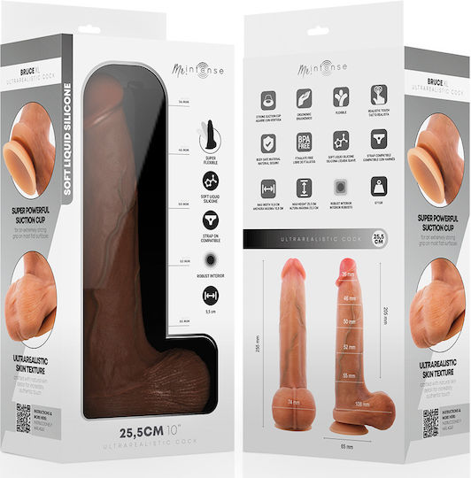 Intense Realistic Dildo with Scrotum and Suction Cup Flesh