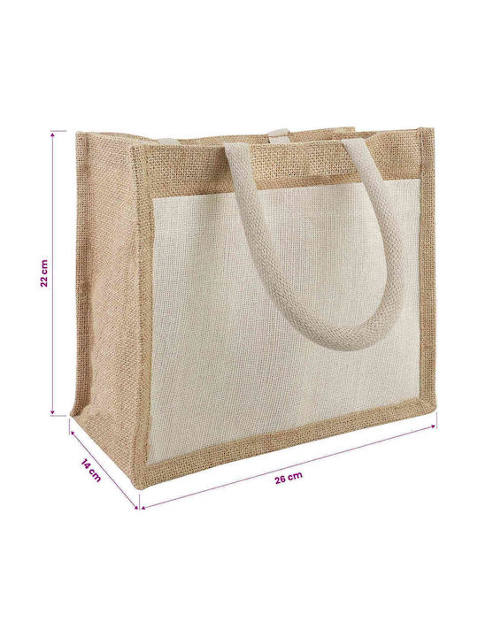 vidaXL Cotton Shopping Bag in White Colour