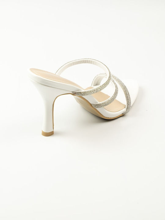 Sandals with Strass White