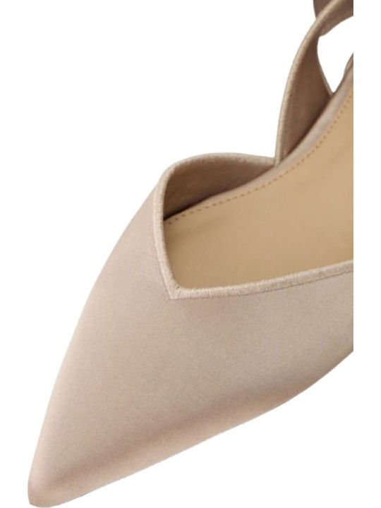 Satin Women's Ballerina Shoes in Brown Colour