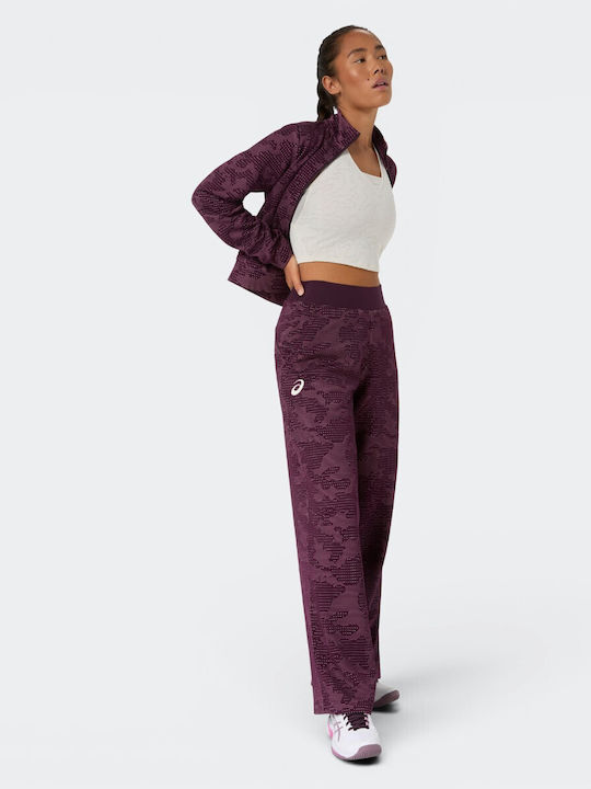 Pantaloni de trening cu pantaloni evazati Maroon