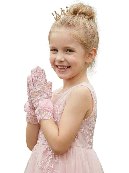 Kinderhandschuhe Gestrickt Rosa 2 Stück