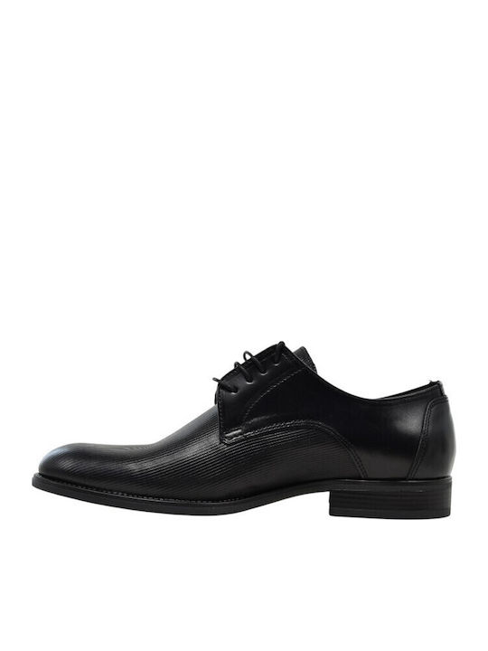 Deri Herrenschuhe Schwarz 350+Schwarz Leder