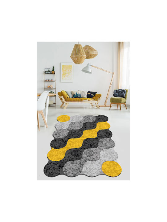 Conceptum Hypnose Circle Covor Rectangular Yellow-black