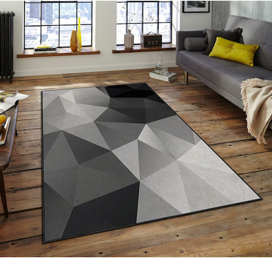 Conceptum Hypnose Teppich Rechteckig Synthetisch,Polyester/Cotton/Leather Black-white