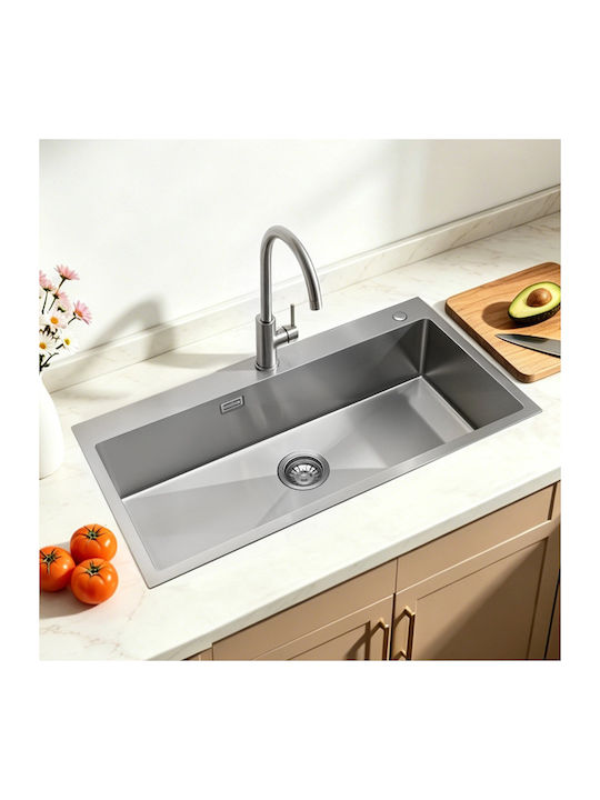 Vevor Ένθετος Νεροχύτης Inox Μ85xΠ45cm Γκρι