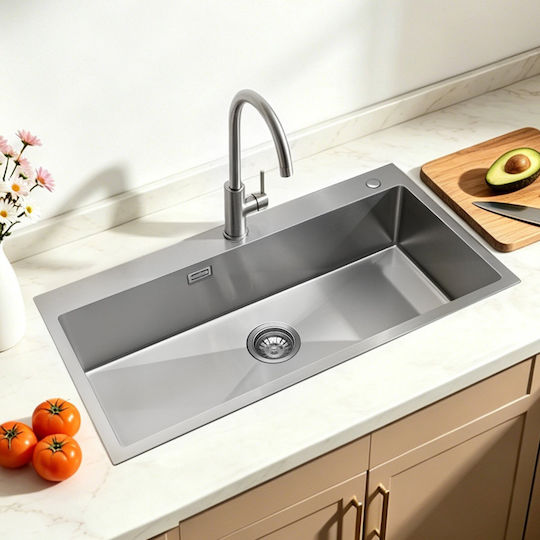 Vevor Ένθετος Νεροχύτης Inox Μ85xΠ45cm Γκρι