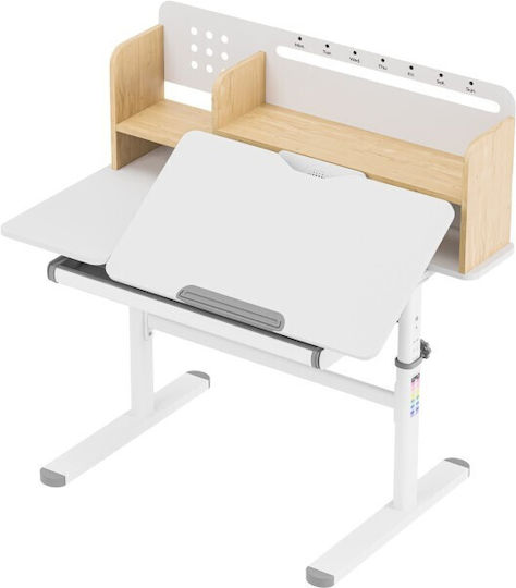 Birou Pentru Copii Din Melamină Gri 100x60x92-112cm
