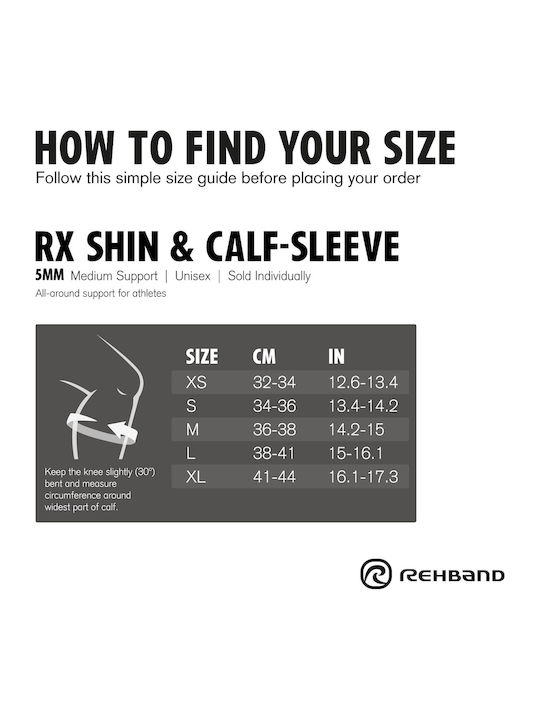 Rx Manșon pentru protecția tibiei și gambei 5mm Rehband