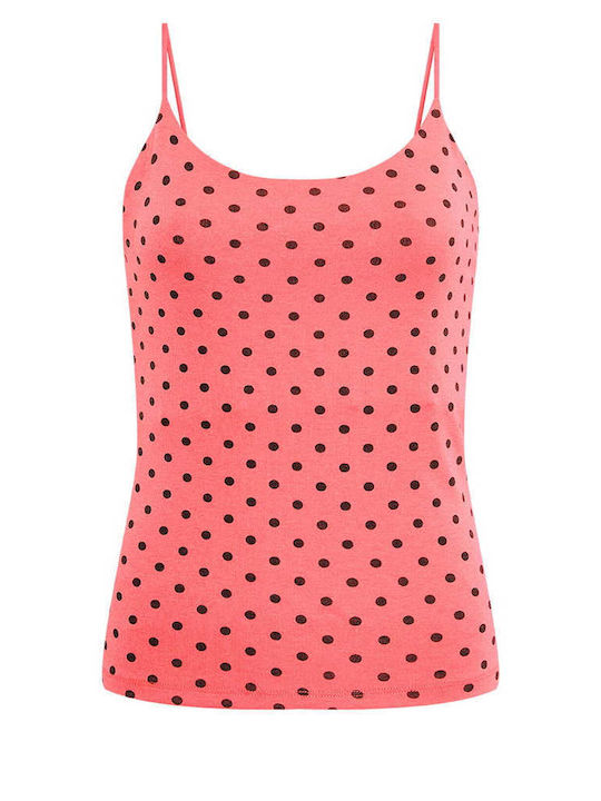 Celestino Top Cu Buline Elastic Slim Fit Coral