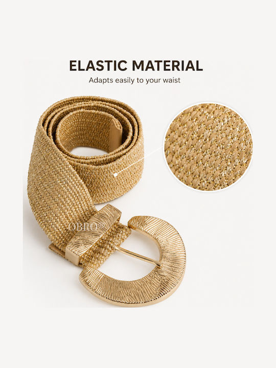 Curea Dama Largă Elastică Bej Obrobelts261