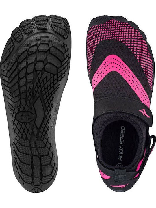 Aqua Speed Agama 03 Дамски Аква Обувки Черно Розови Бързосъхнеща Подметка С Грип