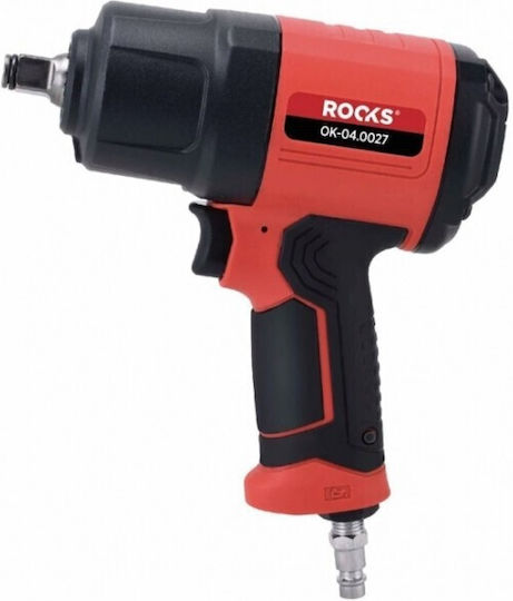 Rooks OK-04.0027 Luftschlagschrauber 1/2" mit Maximalem Drehmoment 178,45kgm